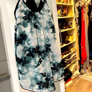 Beautiful Layered Tank w/ Sheer Top and a Silver Sequin Second Layer.  Stunning!